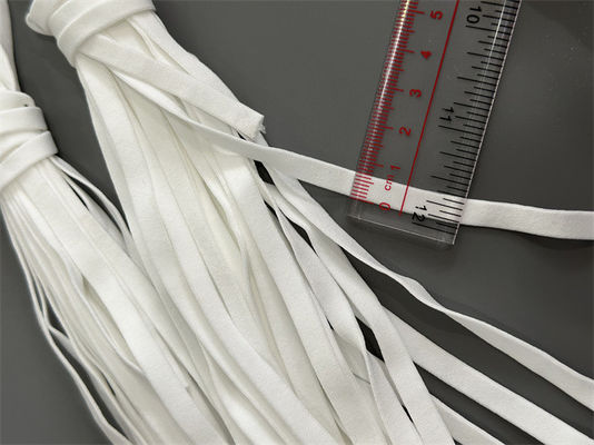 6mm 6.5mm 7mm 3 Ply Face Mask Flat Ear Loop White Cord Ear Tie Rope