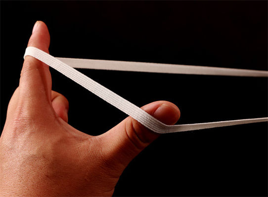 7mm Earloop สายยางยืด Ribbon Flat Stretch Cord 5rib For Cup Mask